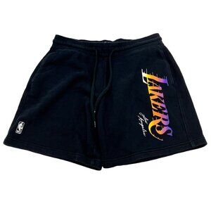 Hollister Men’s LA Lakers Black/Multi Drawstring Sweat Shorts Size Medium